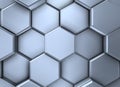 Union of bluish hexagonal shapes joined together