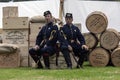 A Union Civil War reenactor