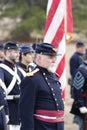 Union commanding officer at a Civil War Re-enactment Royalty Free Stock Photo