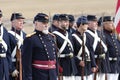 Union commanding officer at a Civil War Re-enactment Royalty Free Stock Photo