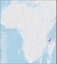 Union of the Comoros location on Africa map