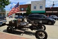 Antique Trunk with bins and American Flag