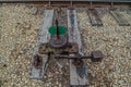 Union, Illinois/USA - 6/6/2019 Old train track switcher in train yard Royalty Free Stock Photo