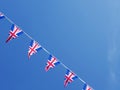 Union Jack British flag bunting for Queen Jubilee celebration Royalty Free Stock Photo