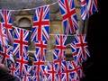Union Jack British flag bunting for Queen Jubilee celebration Royalty Free Stock Photo