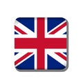 Union Jack  button icon isolated on white background Royalty Free Stock Photo