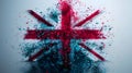 Union Jack Flag Abstract Pixel Art Ornamenta Royalty Free Stock Photo