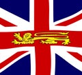 British Lion On The Union Jack Flag