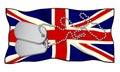 Union Jack Flag With Dog Tags