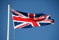 The Union Jack Flag Flying in the wind