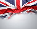 Union Jack flag on grey