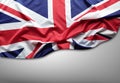 Union Jack flag on grey