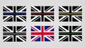 Union Jack flag of the United Kingdom Royalty Free Stock Photo