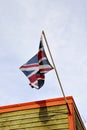 Union Jack flying in the wind Royalty Free Stock Photo