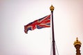 Union Jack Flying in the Wind Royalty Free Stock Photo