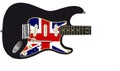 Union Jack Guitar Royalty Free Stock Photo