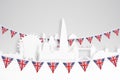 Union jack jubilee bunting & London concept Royalty Free Stock Photo