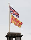 Union Jack and Northumberland Flags
