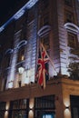 Union Jack outside the Mercer Street hotel in Seven Dials, Covent Garden, London, UK