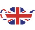 Union jack teapot vector illustration