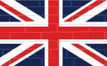 The Union Jack, or Union Flag, ON BRICKS Royalty Free Stock Photo