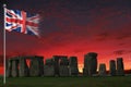 FLAG STONEHENGE UNION JACK Royalty Free Stock Photo