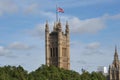 Union Jack Victoria Tower Palace Westminster Royalty Free Stock Photo