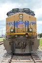 Union Pacific Train on Railroad Tracks Royalty Free Stock Photo