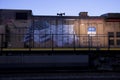 St Louis, Missouri, United States - circa 2015 - Union Pacific Train on Railroad Tracks Late Afternoon Sunlight Royalty Free Stock Photo