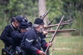 Union Soldiers Fight Back Royalty Free Stock Photo