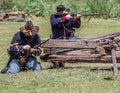 Union Soldiers Fight Back Royalty Free Stock Photo