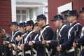 Union soldiers standing for review Royalty Free Stock Photo