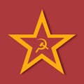 Communist star symbol hammer and sickle