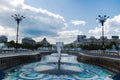 Union square with the artesian fountains and the House of the people