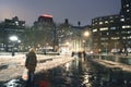 Union Square New York City in winter Royalty Free Stock Photo