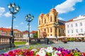 Timisoara, Romania.Union Square and St. George Cathedral.