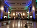 Union Station inside night view Kansas Missouri state Royalty Free Stock Photo