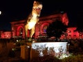 Union Station night view in Kansas Missouri Royalty Free Stock Photo