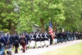 Union troops marching in column formation Royalty Free Stock Photo