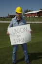 Union worker on Strike Royalty Free Stock Photo