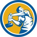 Union Worker Strike With Sledgehammer Retro Royalty Free Stock Photo