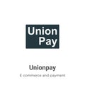 Unionpay vector icon on white background. Flat vector unionpay icon symbol sign from modern e commerce and payment collection for