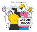 Unions limit wage cuts as a financial inflation cause. Growing up prices