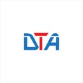 DTA Unique abstract geometric logo design