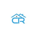 cr home Unique abstract geometric logo design Royalty Free Stock Photo