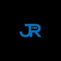 jr home Unique abstract geometric logo design Royalty Free Stock Photo