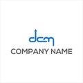 DCM Unique abstract geometric creative logo design