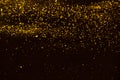 Unique abstract gold dust rain bokeh