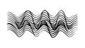 Abstract Distorted Wavy Line Pattern Element, vector design Generative AI Royalty Free Stock Photo