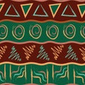 Unique abstract vector seamless pattern in African style